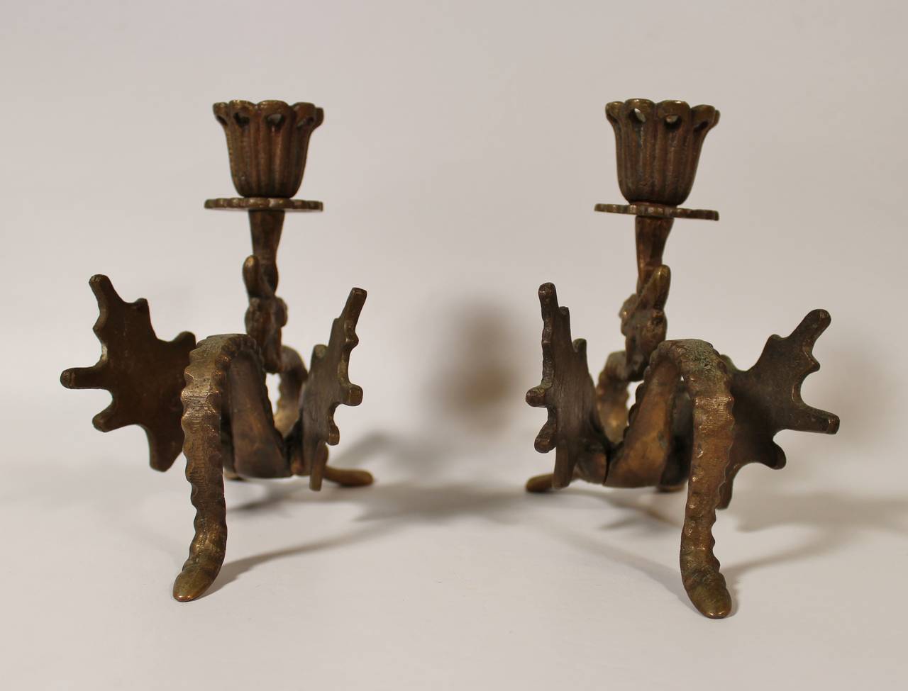 antique dragon candle holder
