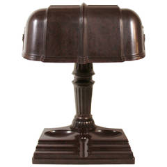 Art Deco Bakelite Desk or Banker's Lamp