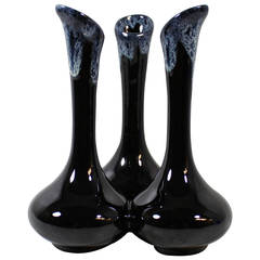 Midcentury Van Briggle Art Pottery Triple Bud Vase 3