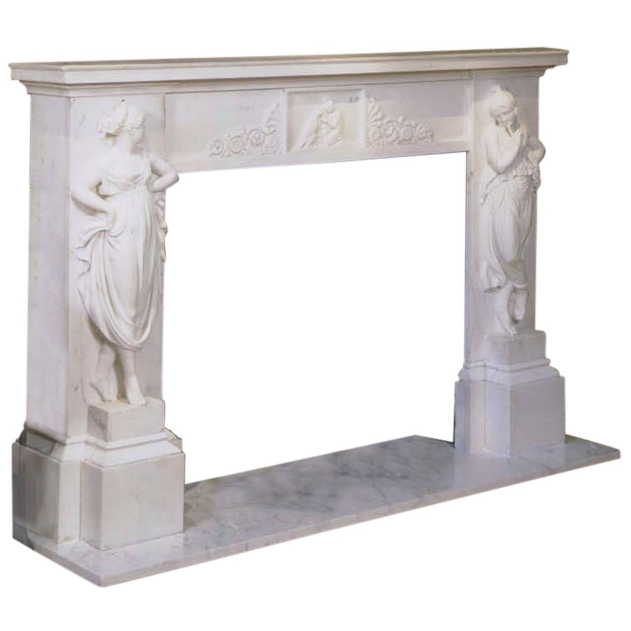 Marble mantel surround, ca. 1820