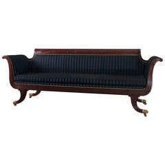 Carved Mahogany Grecian Sofa