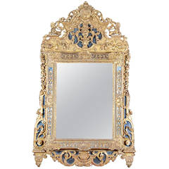 18th Century Large Louis XIV Giltwood Mirror