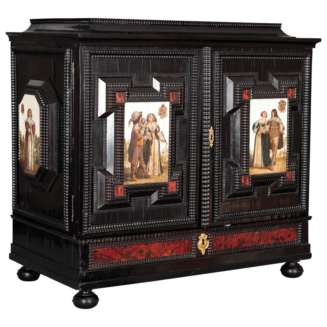 17th Century Rare Flemish Cabinet For Sale