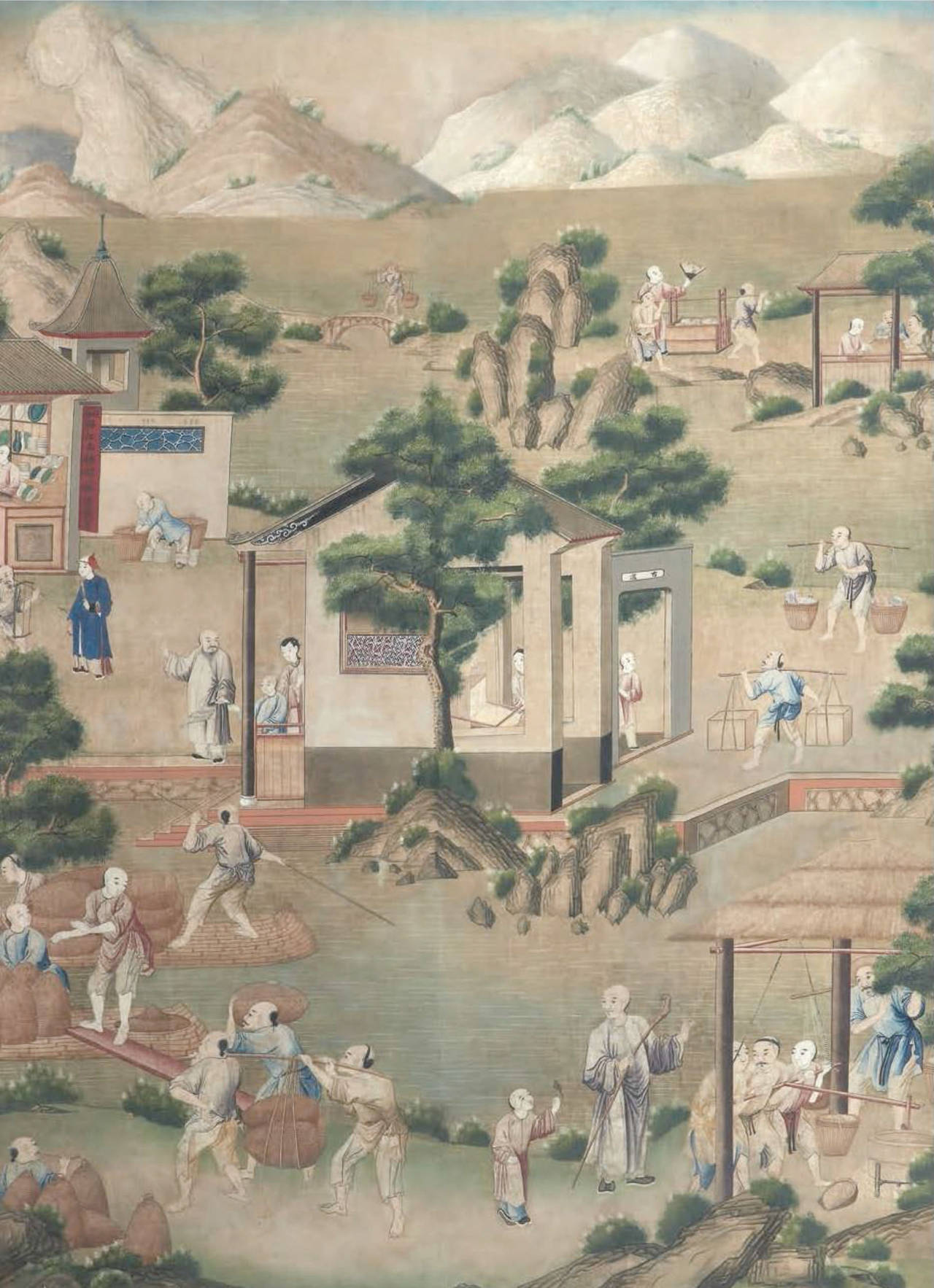 Rare Set of 18th Century Chinese Painted Panels