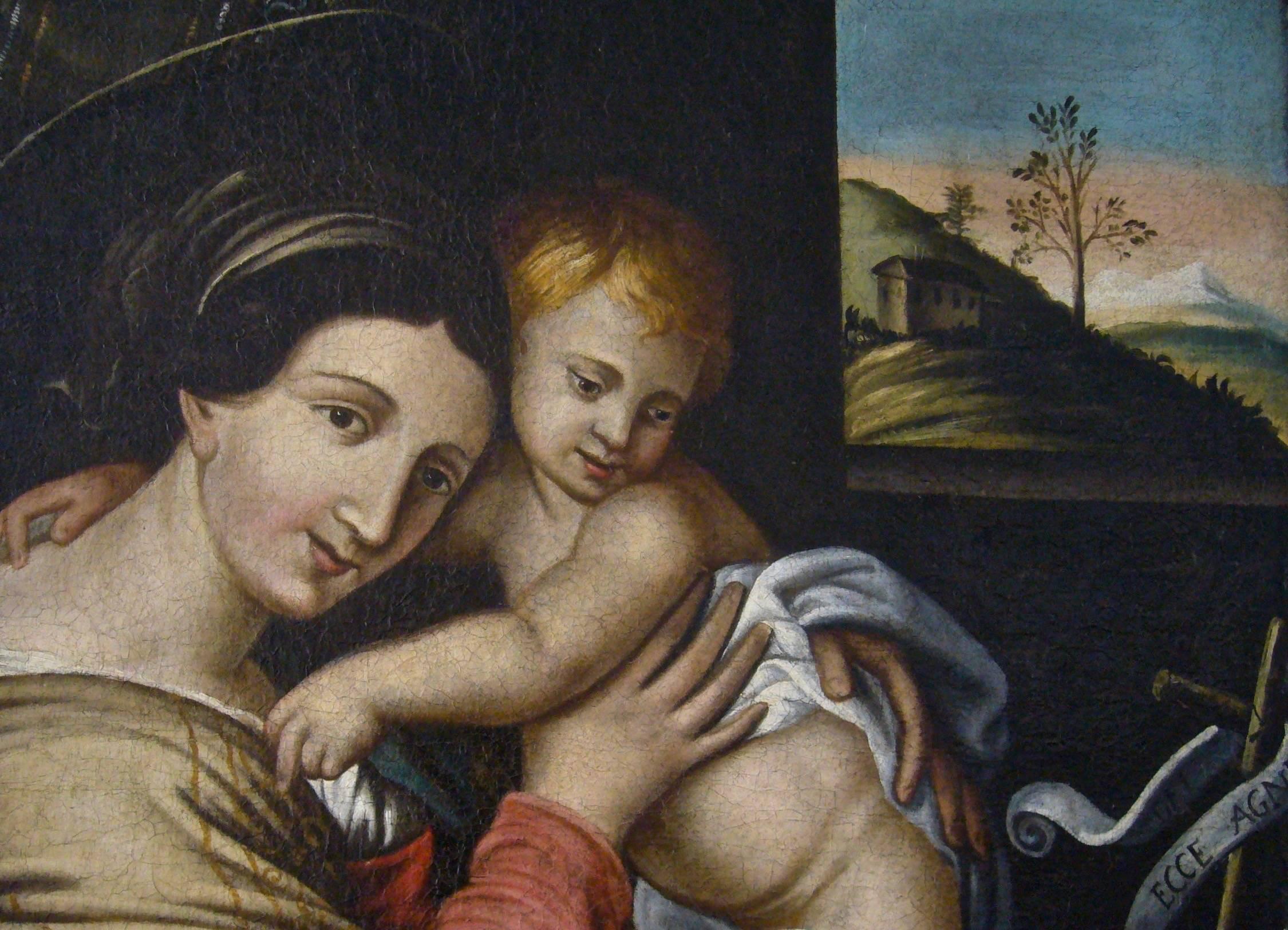 caravaggio madonna con bambino