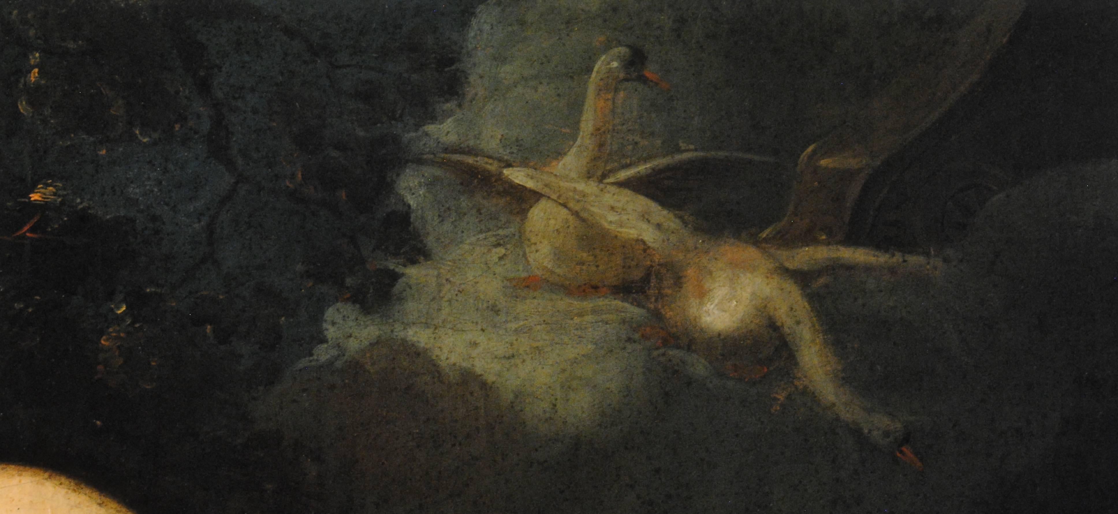 Lida et Cupidon en attente le cigne Zeus - 18th Century, Master, Nude Painting For Sale 2