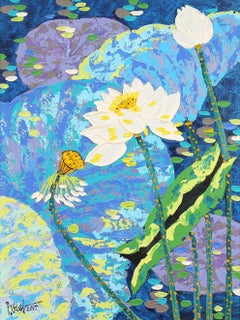 Blue Sunshine - Realist, 21st Century, Interior Painting, Oil Paint on Canvas