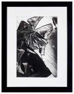 Anne Rohart in Yves Saint Laurent, 1983. Black & White Modern Photography, Print