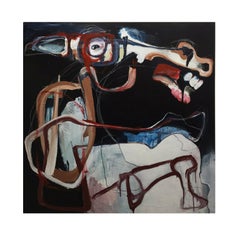 The Last Ride - Animal Painting, Abstract, 21st Century, Wood Panel, Acrylic 
