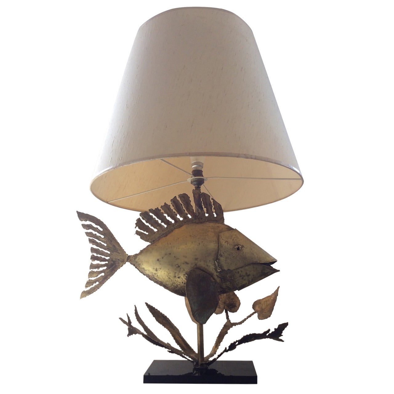 Lampe Sculpture Fish, 1970s For Sale