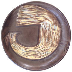Ceramic Plate by Alexandre Kostanda, Vallauris