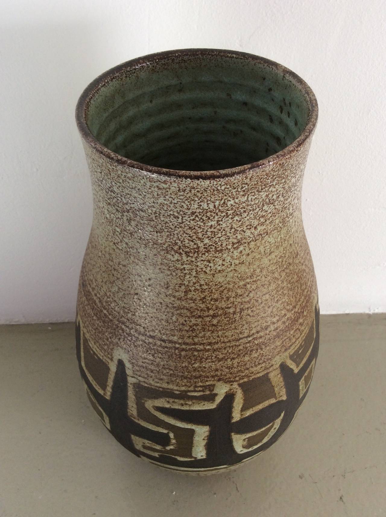 French Ceramic Vase by Accolay For Sale