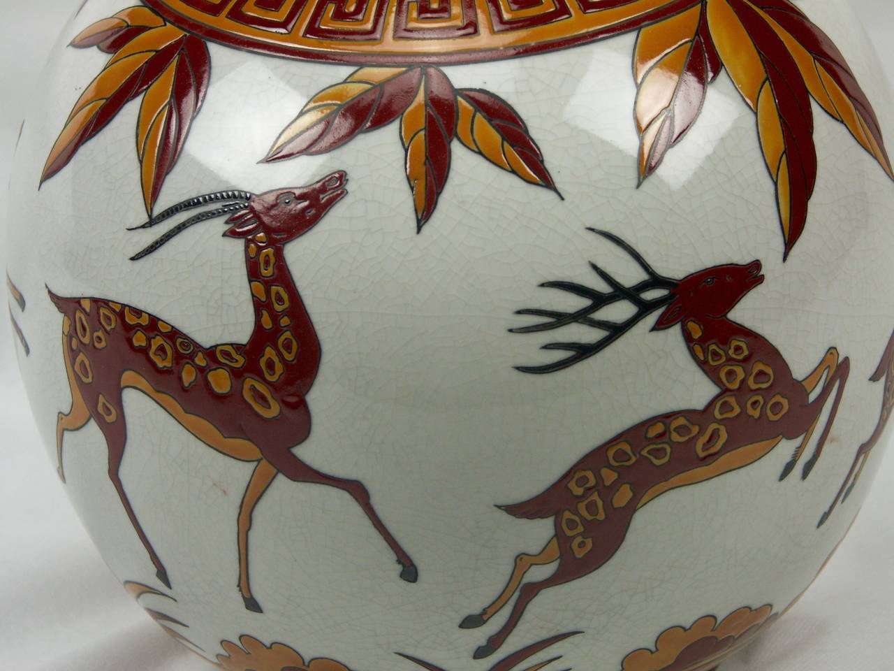 Belgian Important Vase By Keralouve ( Lalouvière ) For Sale