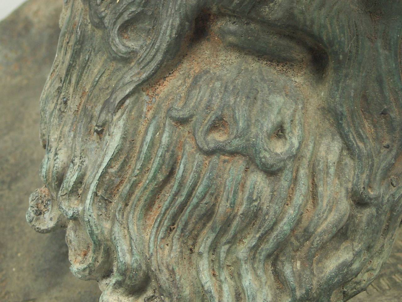 Greco Roman 19th Century Rare Bronze Bust of Zeus