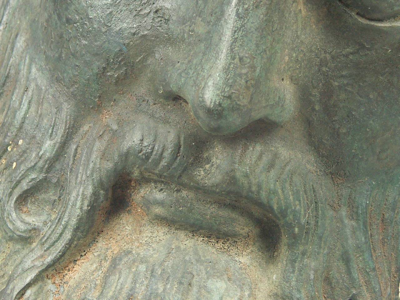 Greek 19th Century Rare Bronze Bust of Zeus