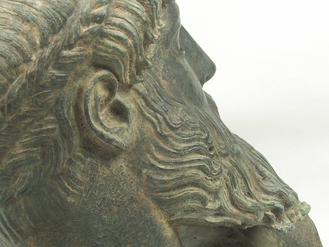 19th Century Rare Bronze Bust of Zeus 5