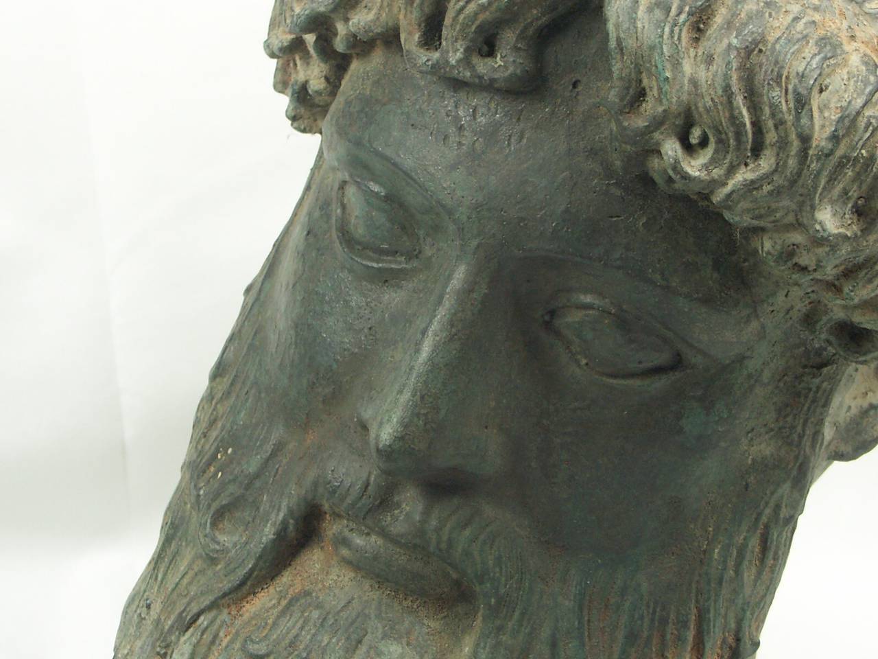 19th Century Rare Bronze Bust of Zeus 4