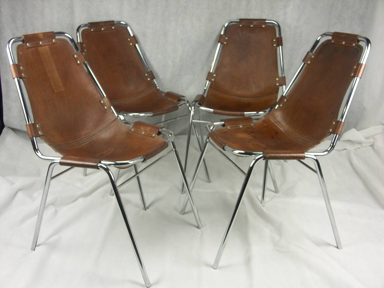 A original set of four Charlotte Perriand chairs 