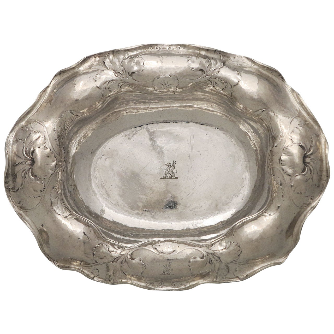 American .9584 Solid Silver Martele Bowl For Sale