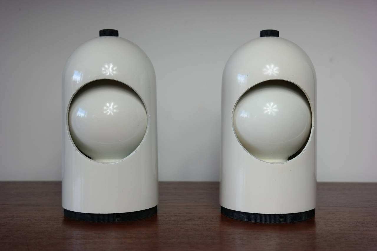Pair of Pop Era "Eclipse" Lamps by LIghtolier