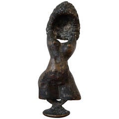 Brutal Bronze Sculpture of a Female Torso