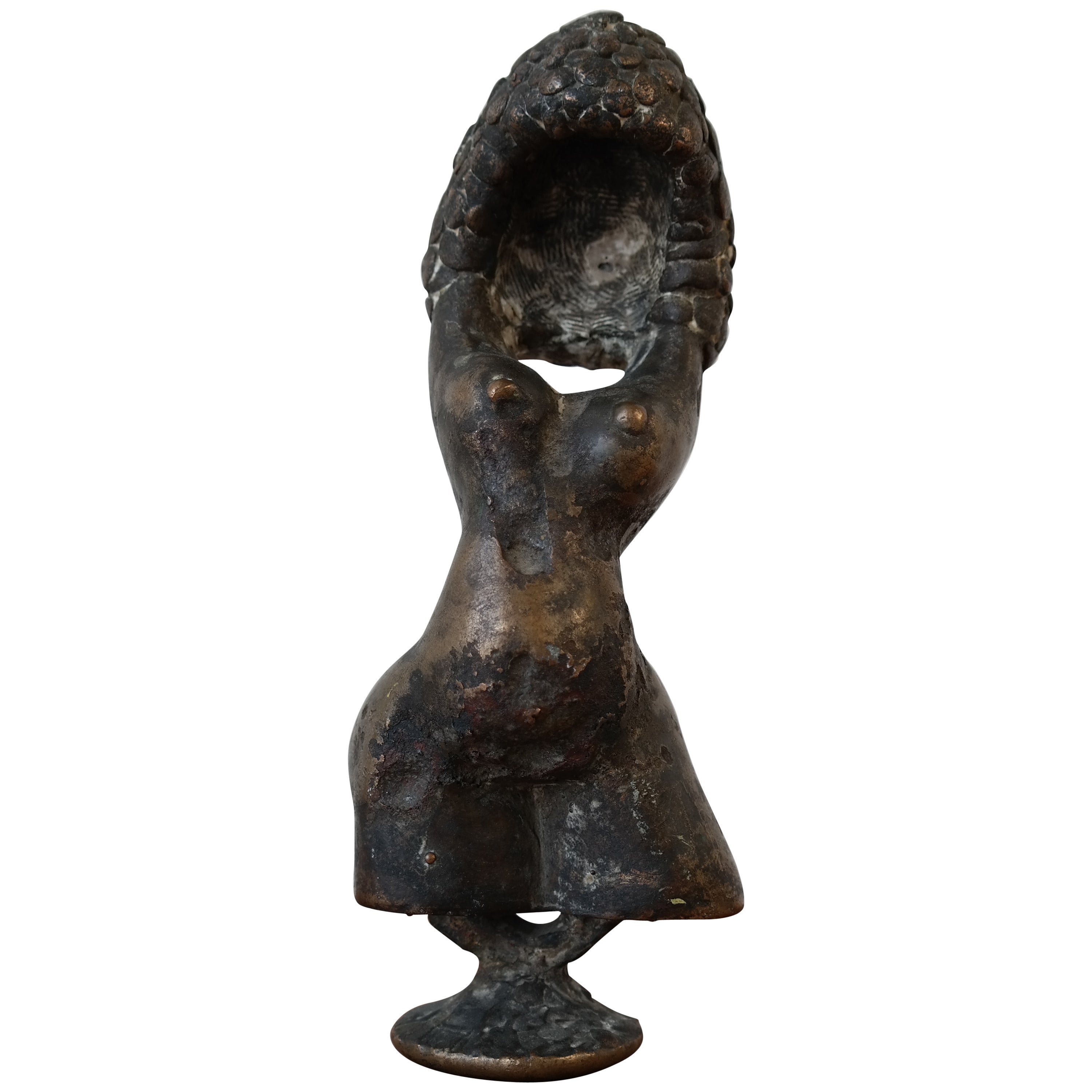 Brutal Bronze Sculpture of a Female Torso For Sale