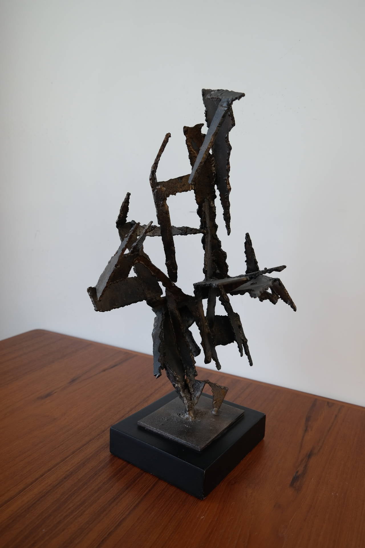 Brutalist Torch Cut Steel Sculpture In Good Condition For Sale In Los Angeles, CA