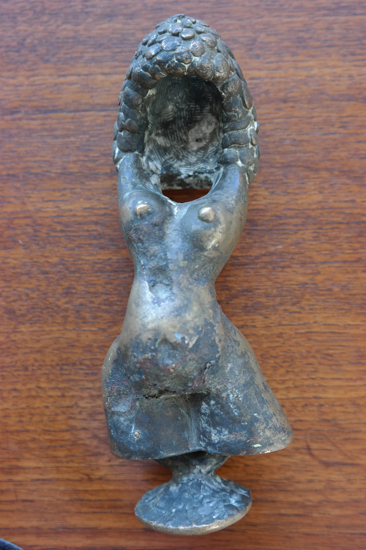 Brutal Bronze Sculpture of a Female Torso For Sale 1