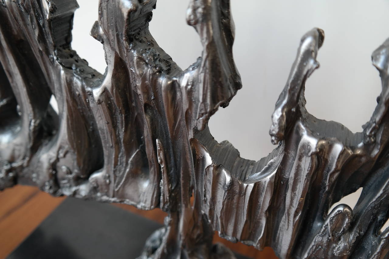 Brutalist Sculpture Signed Kramer, 1984