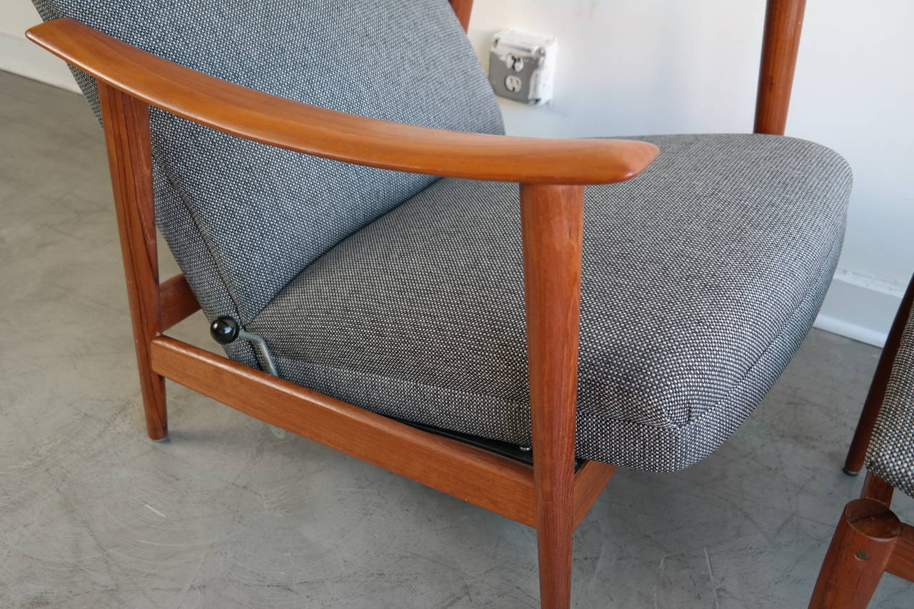 Norwegian Midcentury Chair and Ottoman by Westnofa