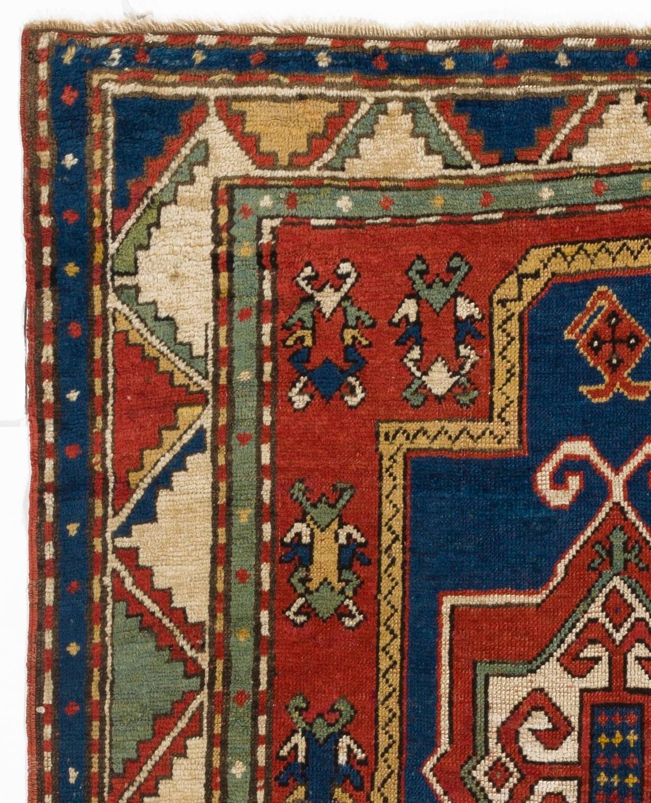 Azerbaijani Antique Caucasian Fachralo Kazak Rug, 19th Century