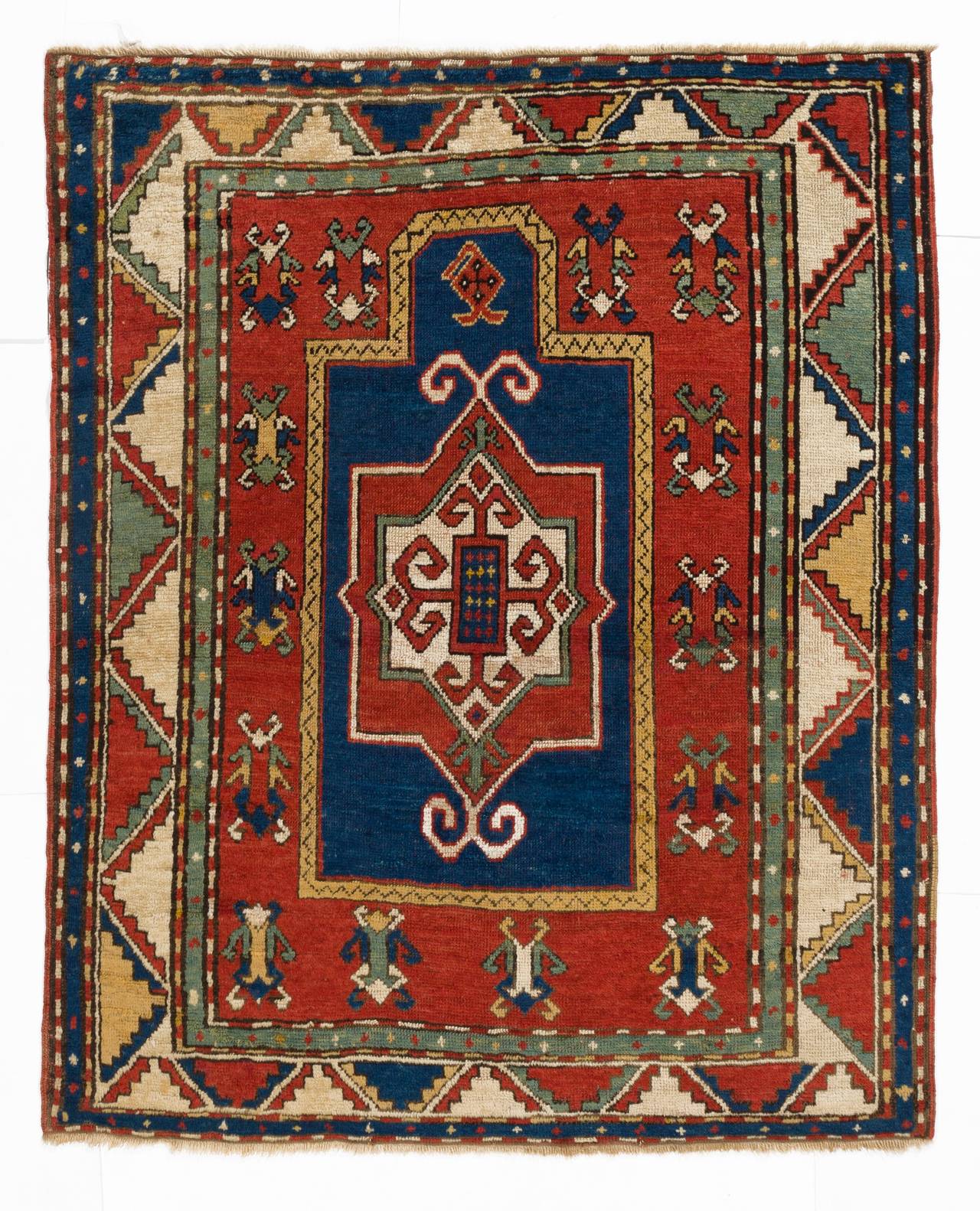 Antique Caucasian Fachralo Kazak Rug, 19th Century In Excellent Condition In Philadelphia, PA