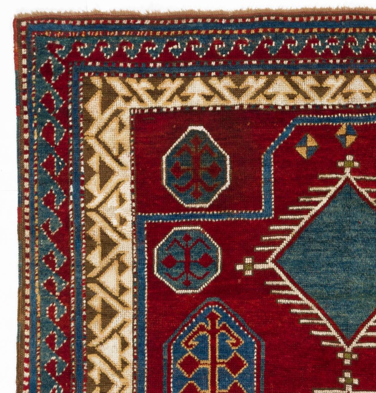 Azerbaijani Antique Caucasian Bordjalou Kazak Rug, 19th Century