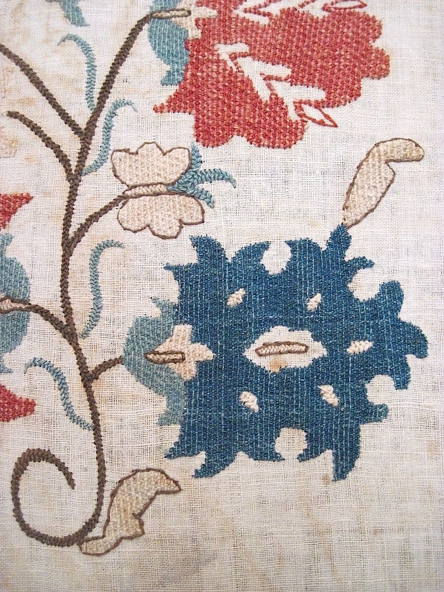 Cotton Ottoman Silk Embroidered Cover, 18th Century