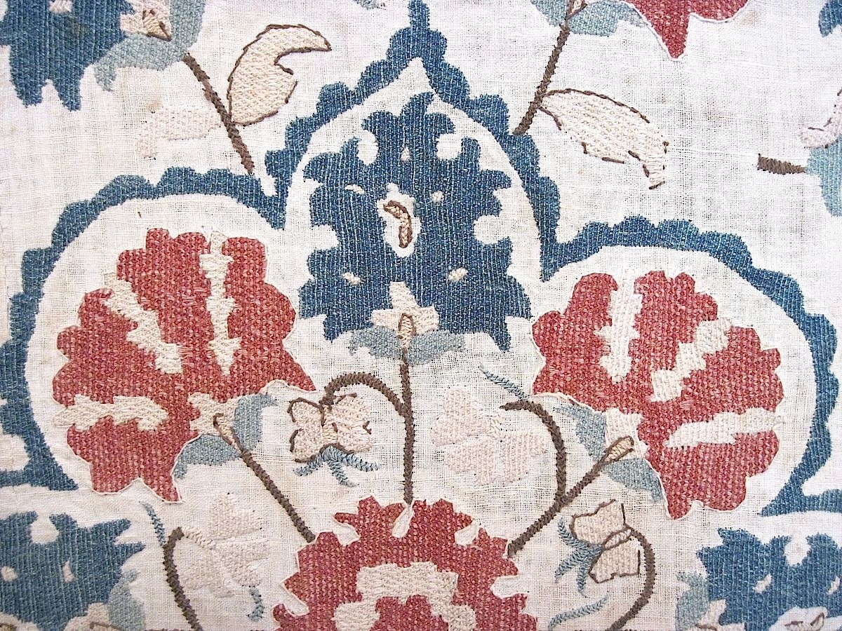 Turkish Ottoman Silk Embroidered Cover, 18th Century