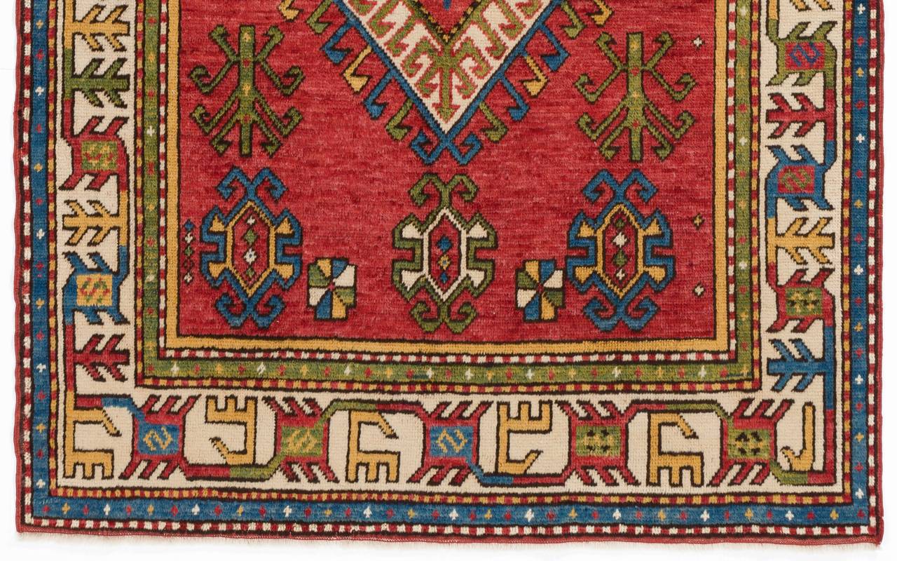 Azerbaijani Vintage Caucasian Fachralo Kazak Rug