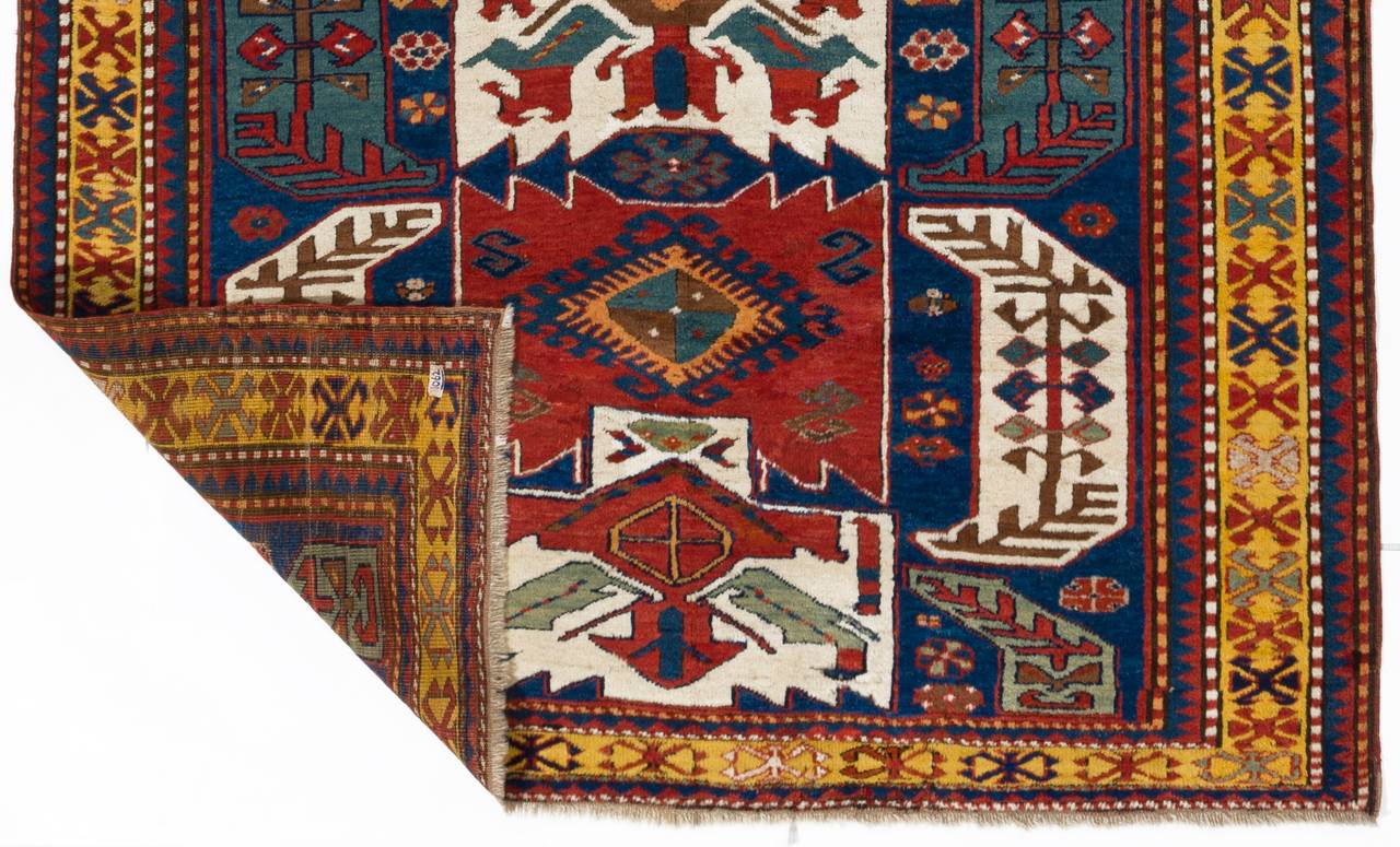 Large Antique Caucasian Kasim Oushak Kazak Rug For Sale at 1stdibs