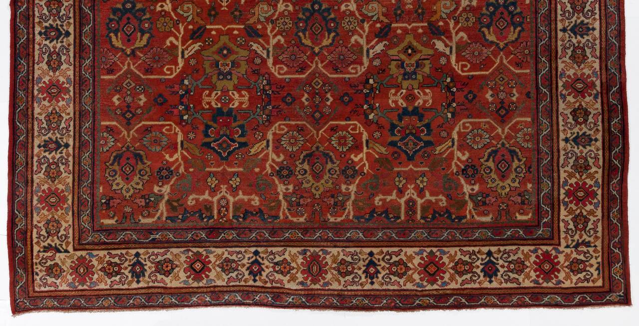 Sultanabad Impressive Antique Persian Mahal Rug