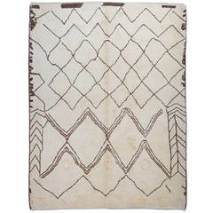 Moroccan Beni Qurain Design Wool Rug