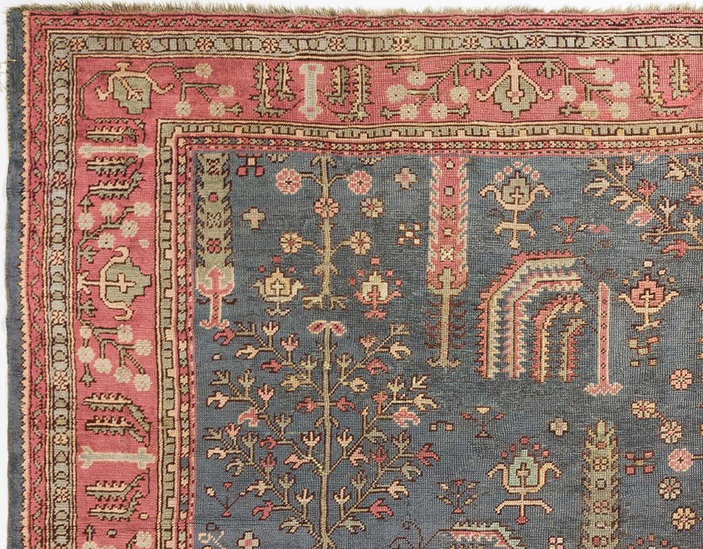 Antique Turkish Oushak rug.