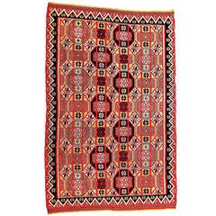 Early Handwoven Swedish Bridal or Dowry Bedcover, 1806 11