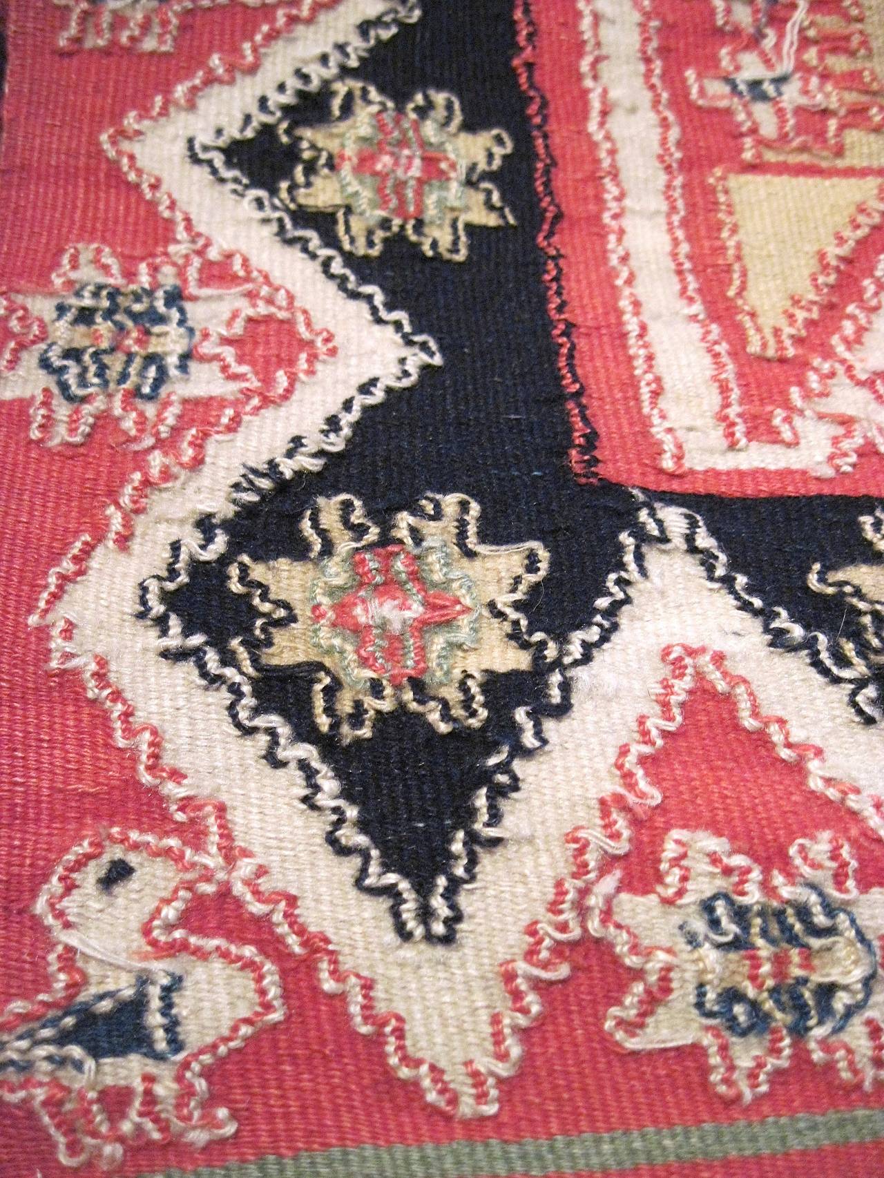 Early Handwoven Swedish Bridal or Dowry Bedcover, 1806 In Good Condition In Philadelphia, PA