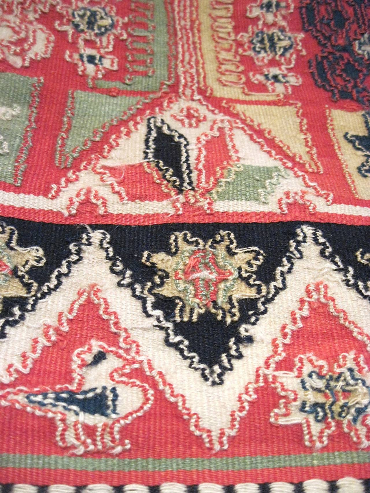 Early Handwoven Swedish Bridal or Dowry Bedcover, 1806 2