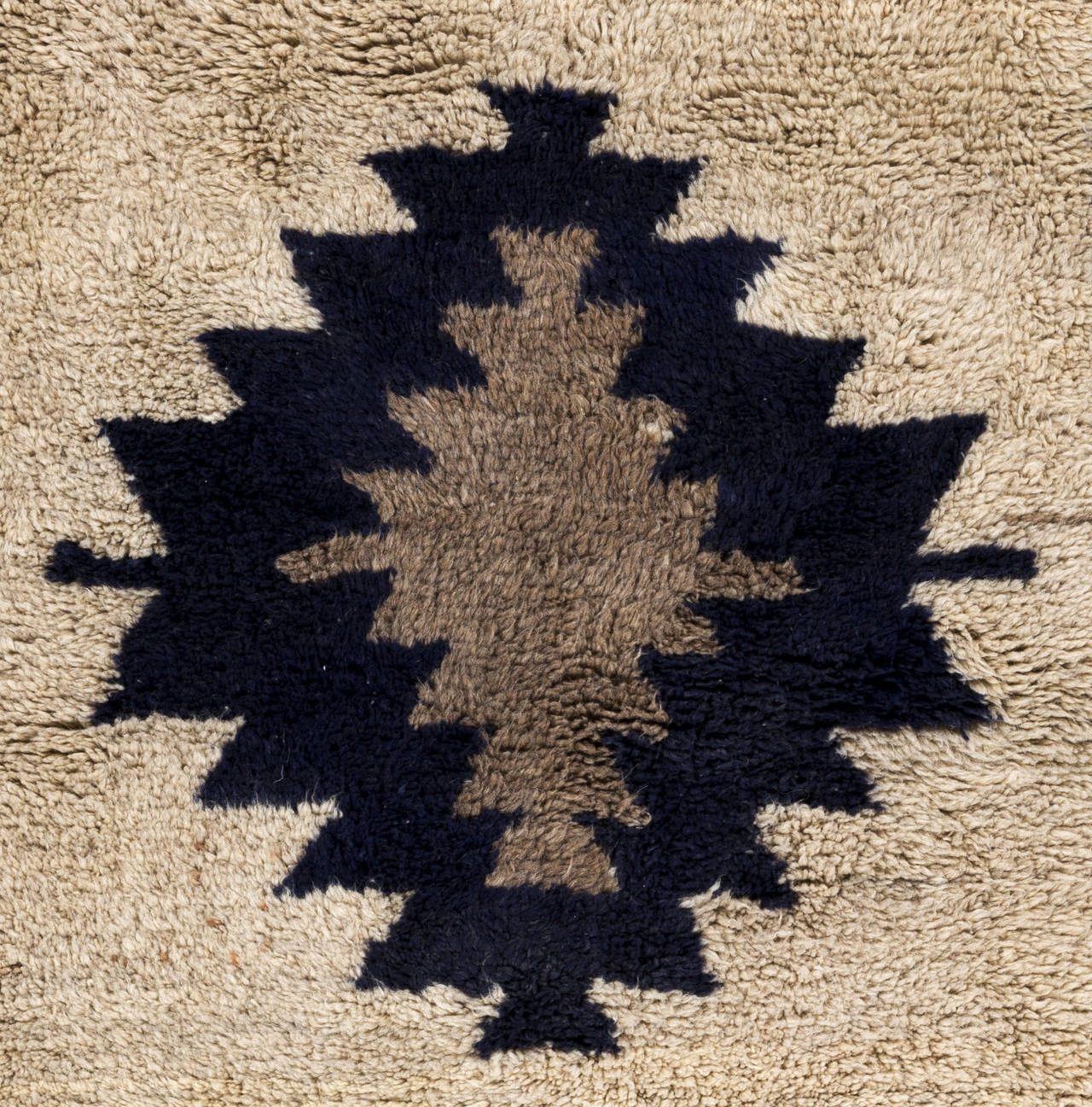 A unique vintage "Tulu" (rug with long pile) rug from Konya in Central Anatolia, Turkey.

These somewhat primitive and charming small rugs with long lustrous wool pile were produced for daily use by the nomads in Central Anatolia, until