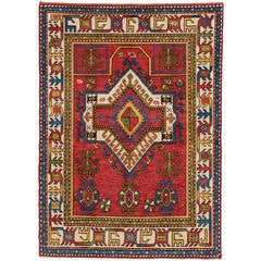 Vintage Caucasian Fachralo Kazak Rug