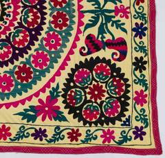 Vintage Central Asian Embroidered Wall-Hanging or Bed Cover