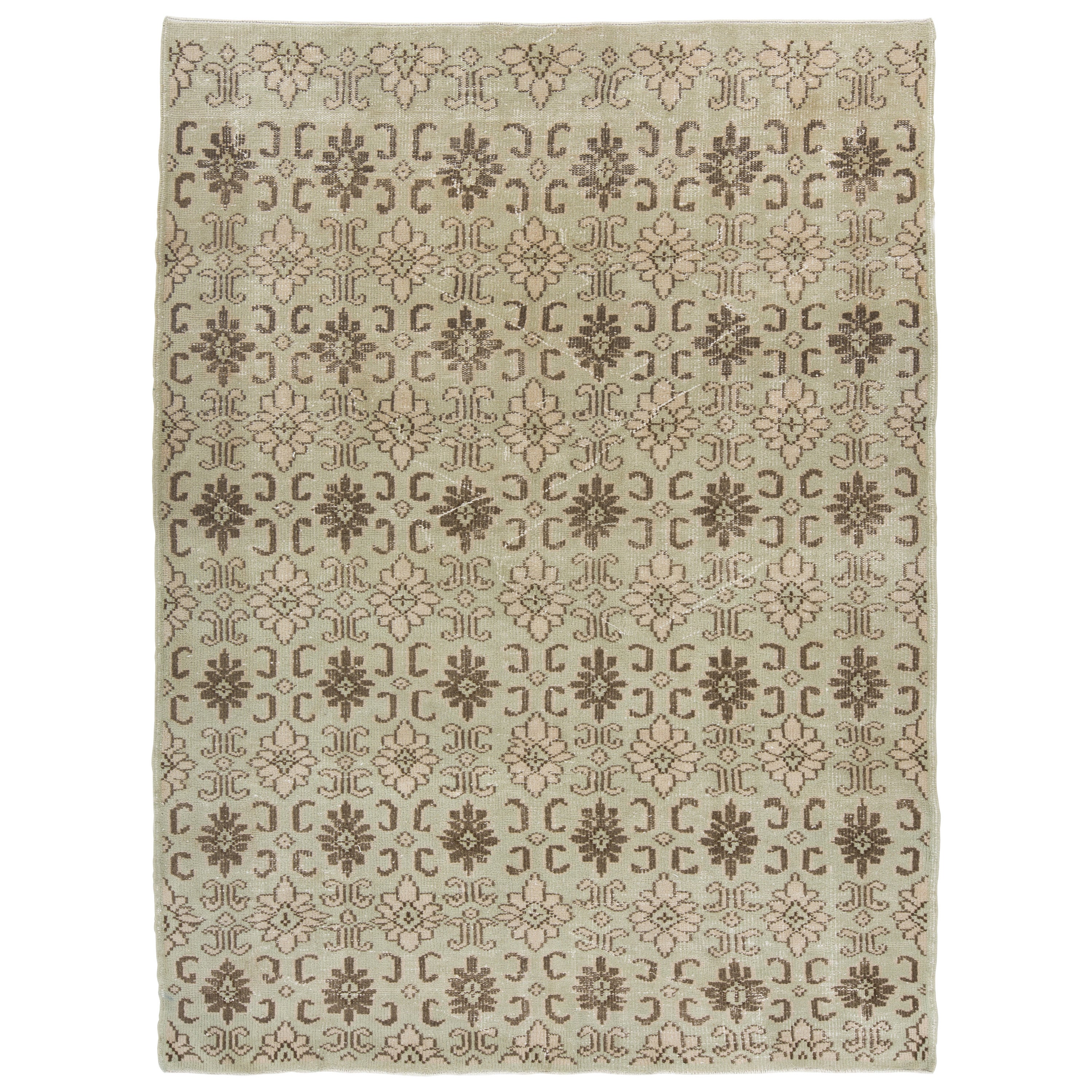 Midcentury Turkish Rug in Muted Colors