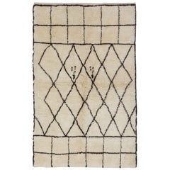 Moroccan Rug made of Natural Undyed Wool. Brand New. Custom Options Available