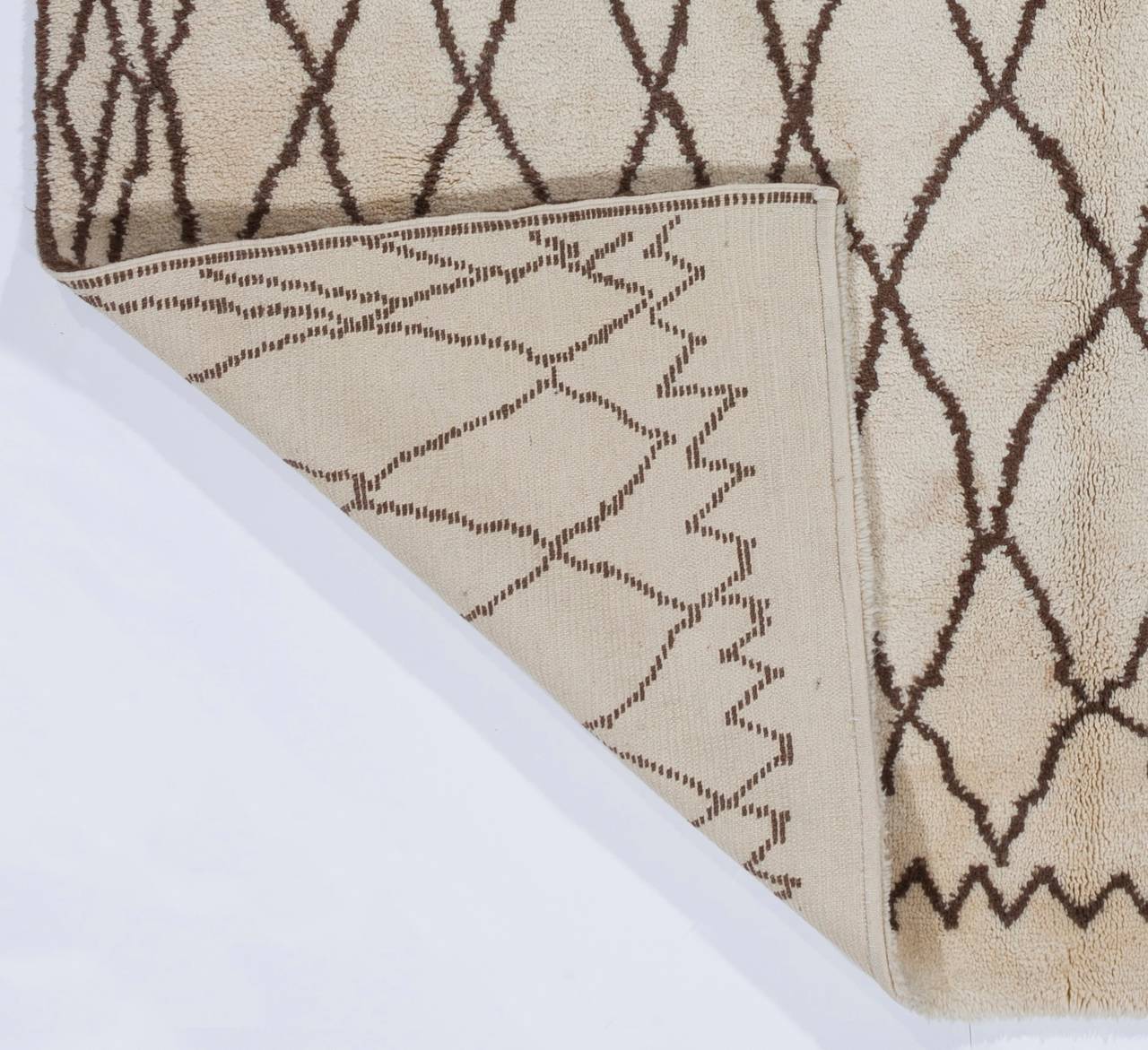 Scandinavian Modern Modern Moroccan Wool Rug. 100% Wool - Custom Options Available