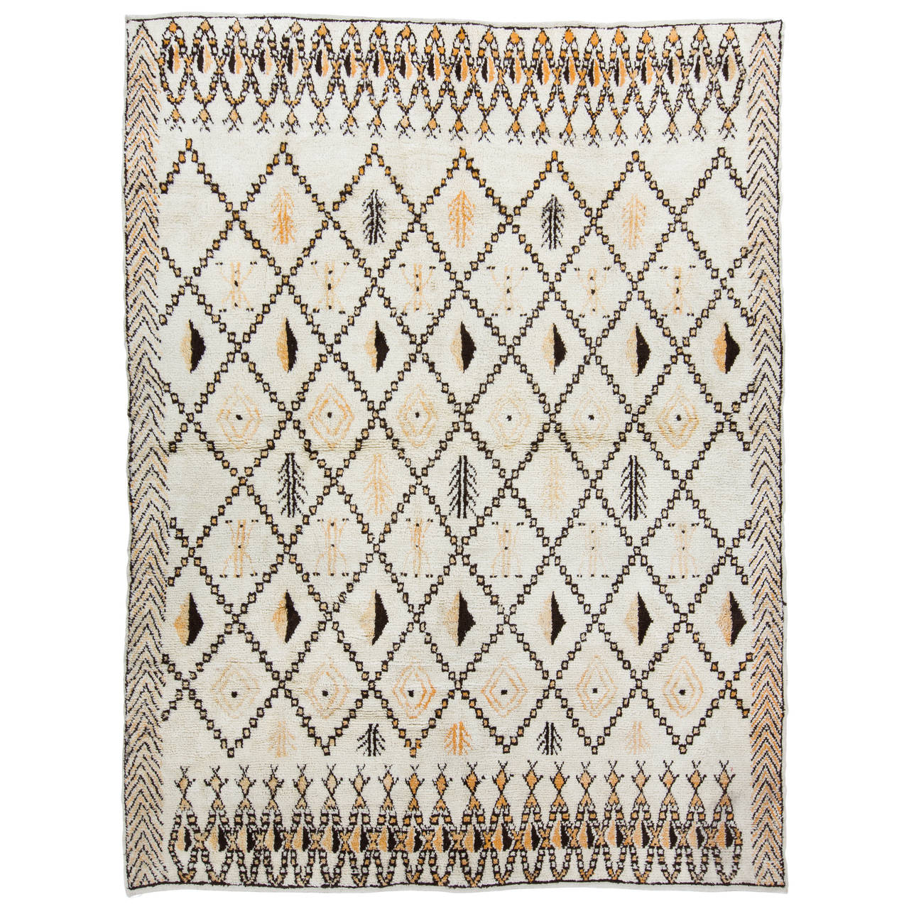 Large Moroccan Wool Rug For Sale at 1stdibs